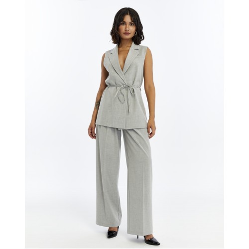 Yandan Yirmaçli Yelek Gri Takim