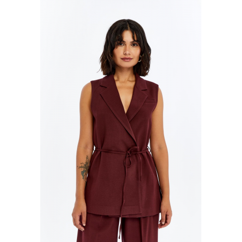 Yandan Yirmaçli Yelek Bordo Takim Yandan Yirmaçli Yelek Bordo Takim